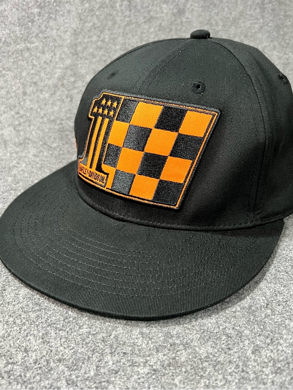 Harley-Davidson Men's Racer Victory Fitted Baseball Cap Orange Size Large (7.5)